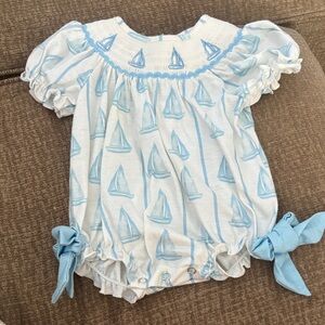 Sailboat Print Baby Romper